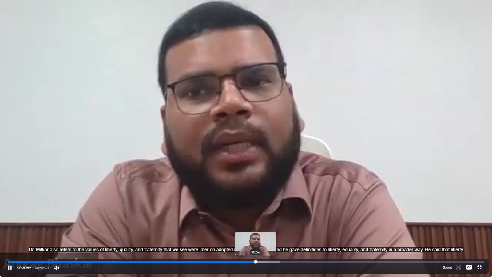 A Special Lecture by Dr Anurag Bhaskar on the occasion of Ambedkar Jayanti