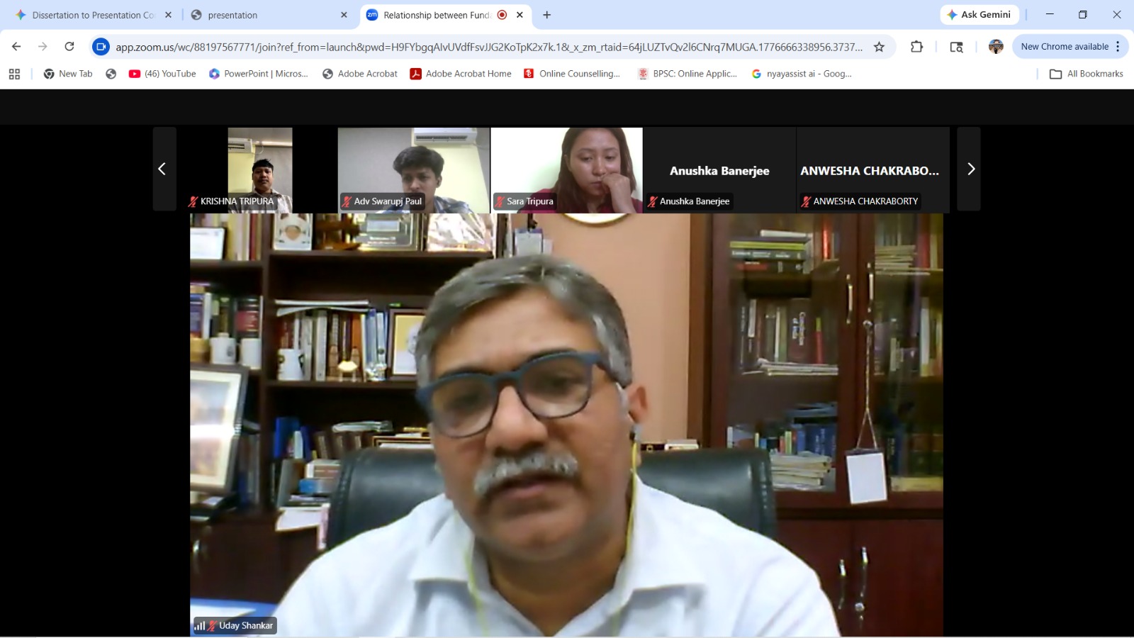 Online Lecture delivered by Dr. Uday Shankar, Professor of Law and Dean, RGSOIPL, IIT Kharagpur on “Relationship between Fundamental Rights and Directive Principles of State Policy”